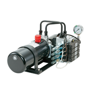 Hydraulic power unit with four-stroke valve